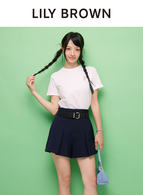LILY BROWN春夏款 简约百搭高腰附腰带A字短裤LWFP251121