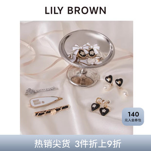 LILY MARY QUANT金属花朵时尚 耳钉LWGA255329 BROWN秋冬款