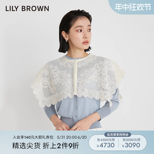 饰假领LWGG221363 温柔蕾丝刺绣百搭装 BROWN春夏款 LILY