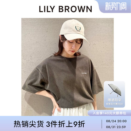 LILYBROWN圆领宽松字母短袖T恤