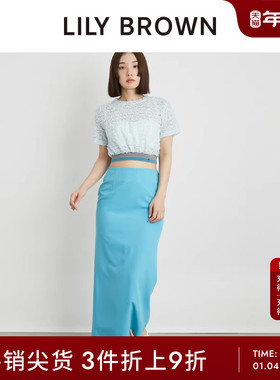LILY BROWN春夏款 高腰纯色简约直筒百搭半身裙LWFS242035