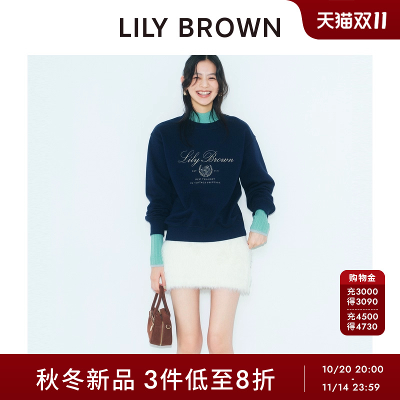 LILYBROWN刺绣圆领棉质卫衣