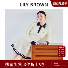 LILY BROWN春夏款学院风POLO领修身针织连衣裙LWNO251132