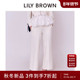 LILY LWCP255028 QUANT高腰百搭阔腿休闲裤 BROWN2025秋冬新品 MARY