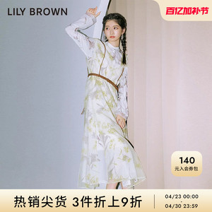 LILY BROWN春夏款 甜美印花纱裙两件套连衣裙LWFO231026