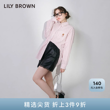 LILY BROWN春夏款 休闲蕾丝边直筒松紧百搭短裤LWFP241148