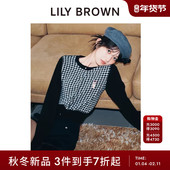 BEAR刺绣针织开衫 LILY BROWN2025秋冬新品 上衣LWND255039