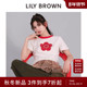 LILY T恤LWCT254006 QUANT圆领印花短袖 BROWN2025秋冬新品 MARY