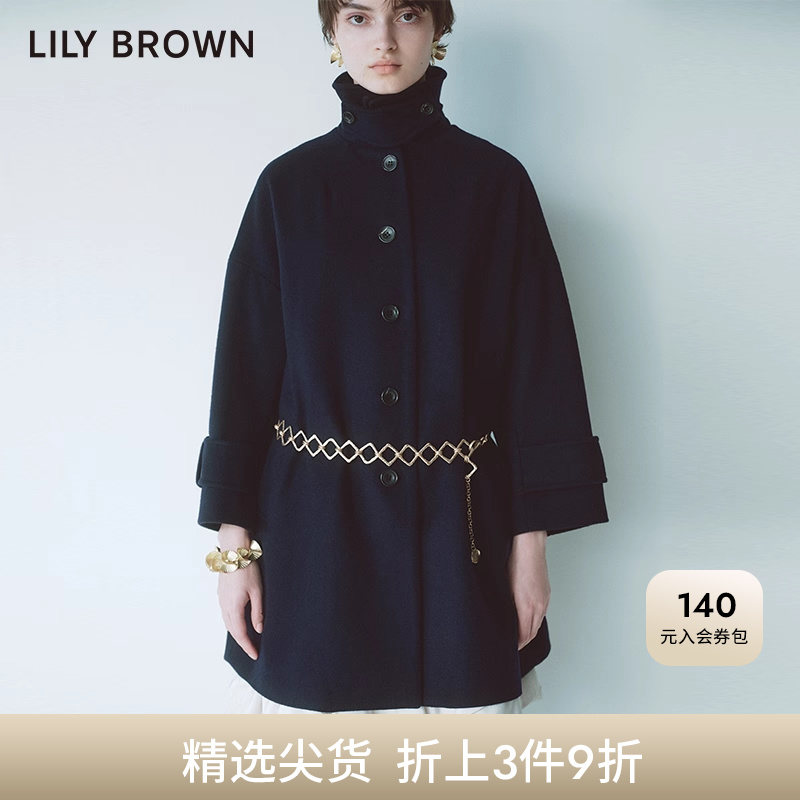 LilyBrown羊毛中长款毛呢大衣