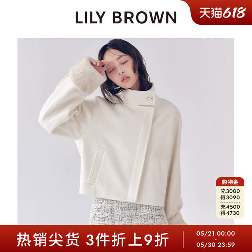 LILYBROWN翻领毛呢大衣外套