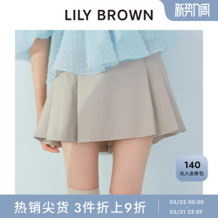 LWFP254178 高腰学院风简约百褶A字短裙裤 LILY BROWN秋冬款