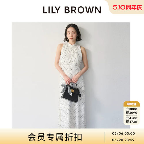 LILYBROWN系带无袖收腰连衣裙