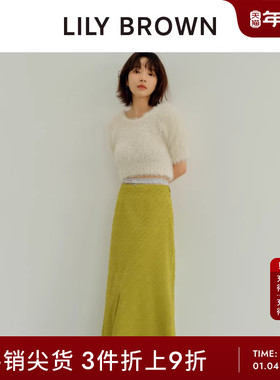 LILY BROWN秋冬款 复古气质花边高腰鱼尾半身裙LWFS244091