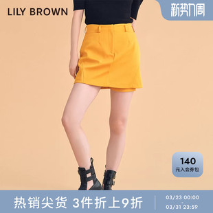 LWFP231241 甜酷金属扣腰带女团风短裙裤 LILY BROWN春夏款