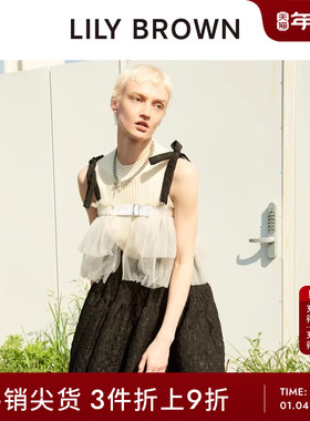LILY BROWN秋冬款 简约百搭露背针织无袖打底衫LWNT244143