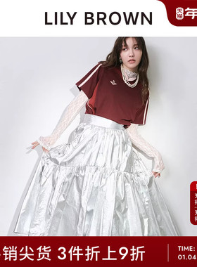 LILY BROWN春夏款 气质风高腰显瘦抽绳A字半身裙LWFS241060