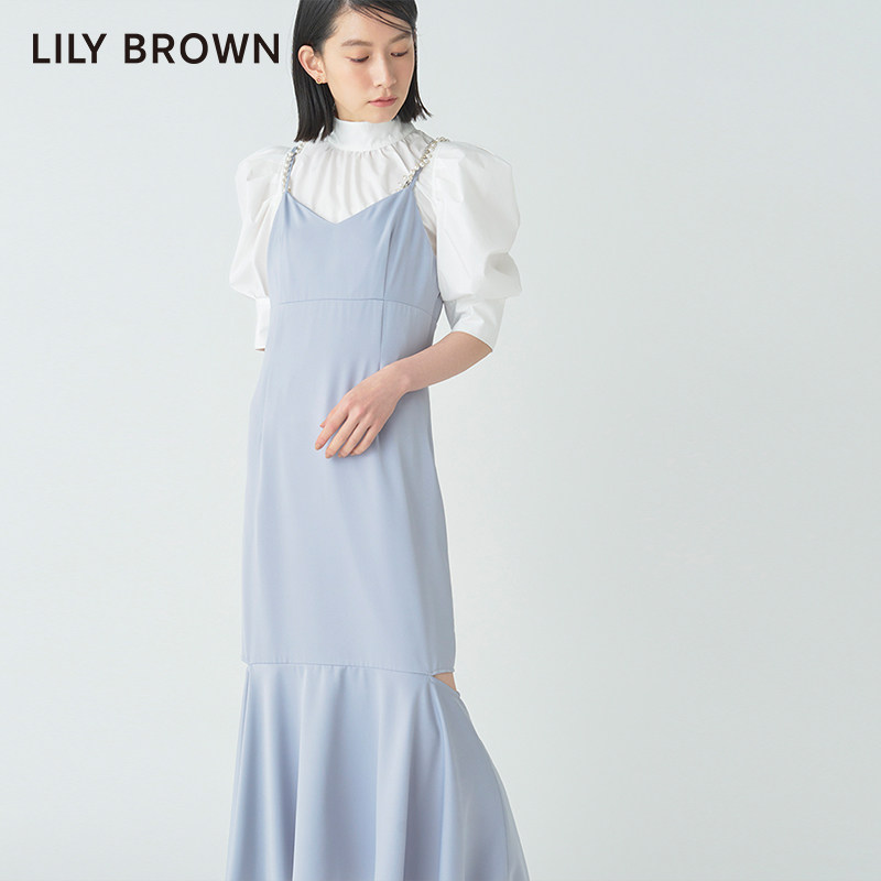 LILY BROWN春夏款甜美泡泡袖珍珠吊带鱼尾连衣裙LWFO231808,女装/女士精品,连衣裙,淘宝优惠券,粉丝福利购,淘宝优惠卷