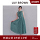 蝴蝶结领无袖 LILY BROWN春夏款 印花百褶连衣裙LWFO252076