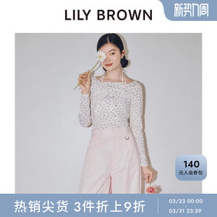 两件套上衣LWCT251115 甜美挂脖吊带长袖 LILY BROWN春夏款