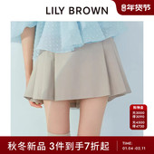 高腰学院风简约百褶A字短裙裤 LILY BROWN2025秋冬新品 LWFP254178
