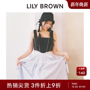 百搭系带短毛边渔夫帽LWGH242313 时尚 LILY BROWN春夏款