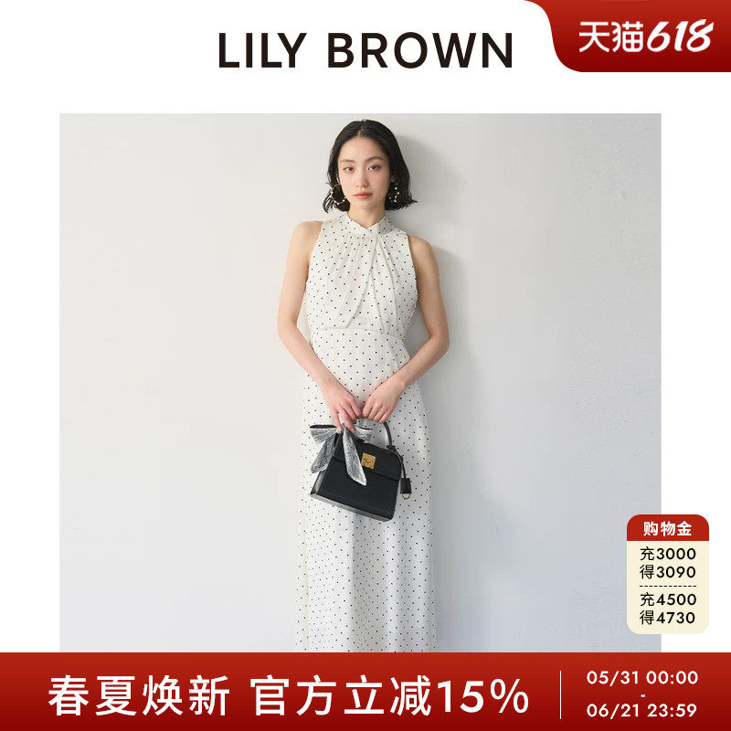 LILYBROWN系带无袖收腰连衣裙
