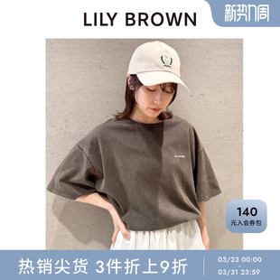 T恤上衣LWCT254029 休闲圆领宽松字母短袖 LILY BROWN秋冬款