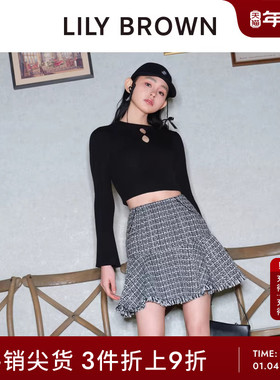 LILY BROWN春夏款 气质小香风高腰伞裙短半身裙LWFS241103