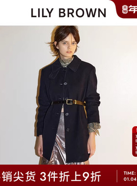 LILY BROWN秋冬款 气质翻领中长款西装大衣外套LWFC245074