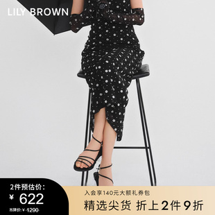 LWGS232305 甜美百搭细带尖头粗高跟凉鞋 BROWN春夏款 LILY