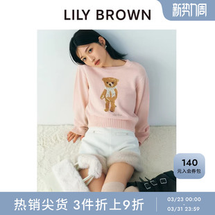 毛衣LWNT255047 BEAR百搭圆领针织衫 LILY BROWN秋冬款