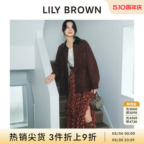 LILYBROWN棉质拼色工装外套