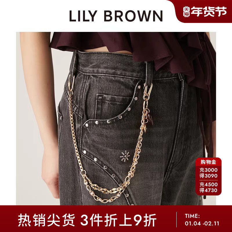 LILY BROWN春夏款 复古多用合金爱心裤链项链LWGG251366