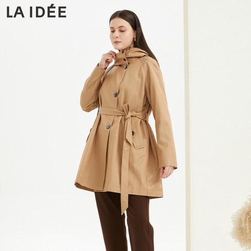 LAIDEE/罗兰伊杜风衣中长收腰