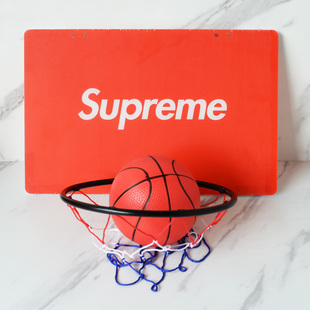 SUPREME篮球板潮牌红色篮板儿童成人标准篮框投篮游戏挂墙篮球架
