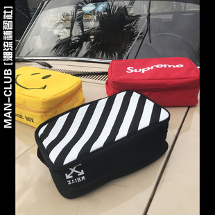 袋收纳袋化妆包洗漱包手包OW波鞋 篮球鞋 收潮牌OFF鞋 鞋 包WHITE 装