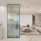 玄关艺术玻璃意式 轻奢现代风抽象油画隔断屏风鞋 柜上入户玄关玻璃