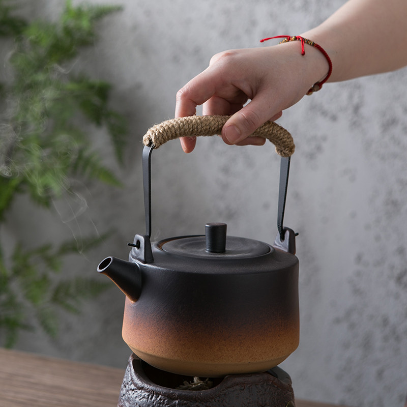 粗陶壶烧水壶煮茶器泡茶专用陶壶电陶炉煮茶壶煮茶炉陶炉家用户外
