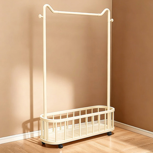 衣帽架落地家用卧室挂衣架阳台室内晾衣架简易可移动凉晒衣服架子