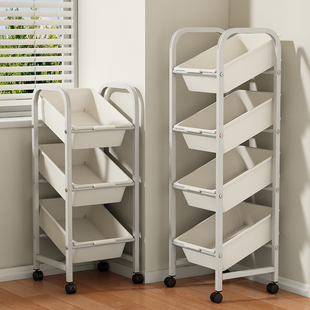 玩具收纳架置物架多层家用零食收纳架落地夹缝整理储物架子可移动