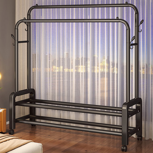 【多层收纳晾晒】加厚碳钢晾衣架