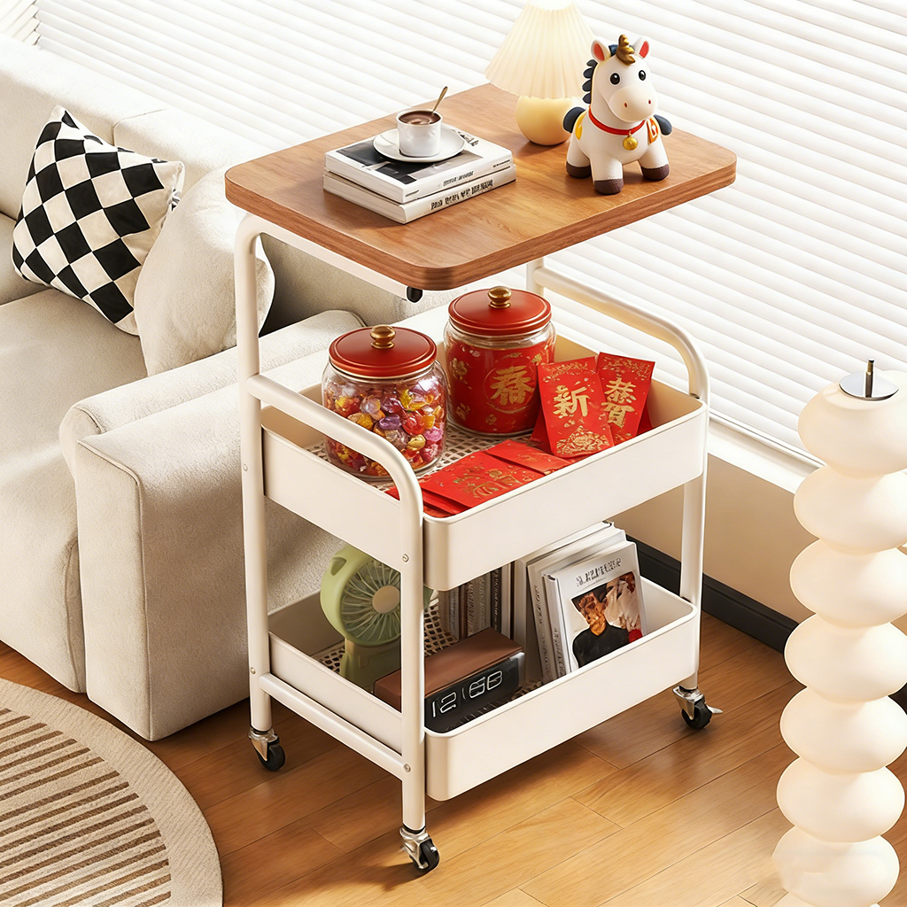中古风边几小推车多功能可移动置物架床头柜客厅沙发边收纳零食架,住宅家具,移动边几/推车,淘宝优惠券,粉丝福利购,淘宝优惠卷