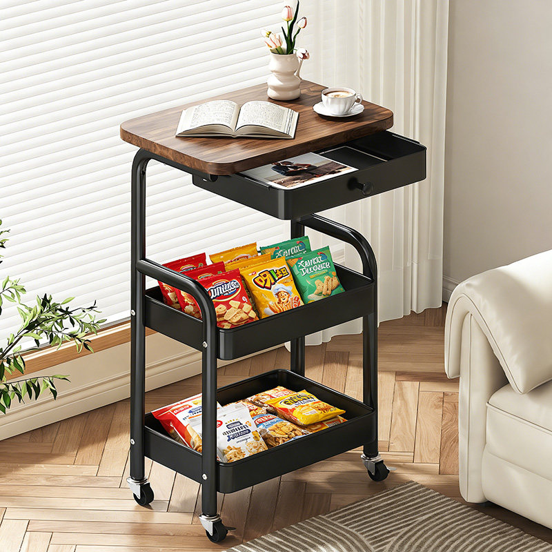 中古小推车置物架落地客厅零食收纳架移动床头柜客厅沙发边几茶几,收纳整理,整理架/置物架/收纳架,淘宝优惠券,粉丝福利购,淘宝优惠卷