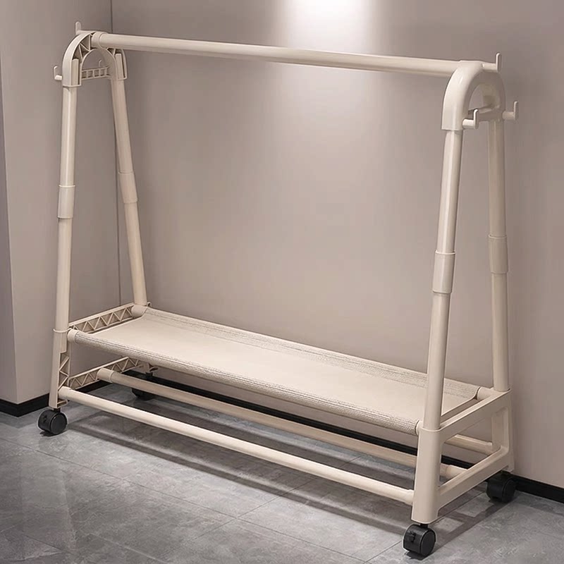 简易衣帽架落地卧室房间挂衣架子可移动晾衣架家用室内衣服收纳架