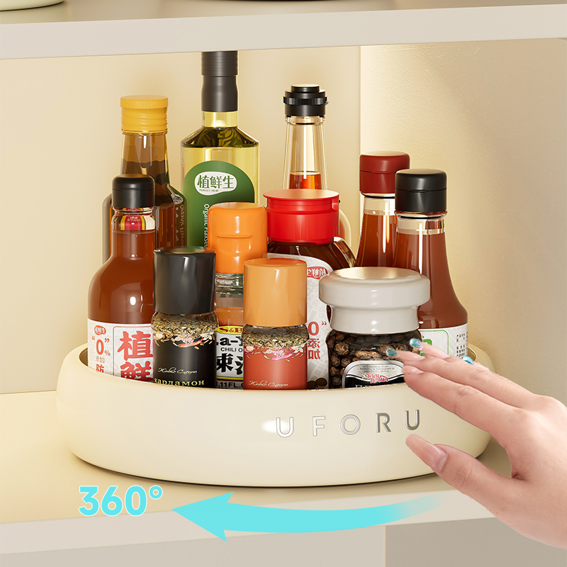 【360丝滑旋转！】台面调料架