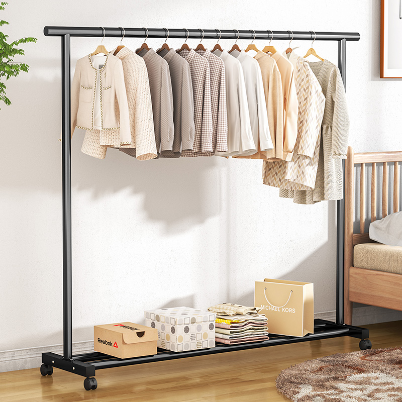 晾衣架落地卧室内家用挂衣架简易学生宿舍阳台凉晒衣服架子衣帽架