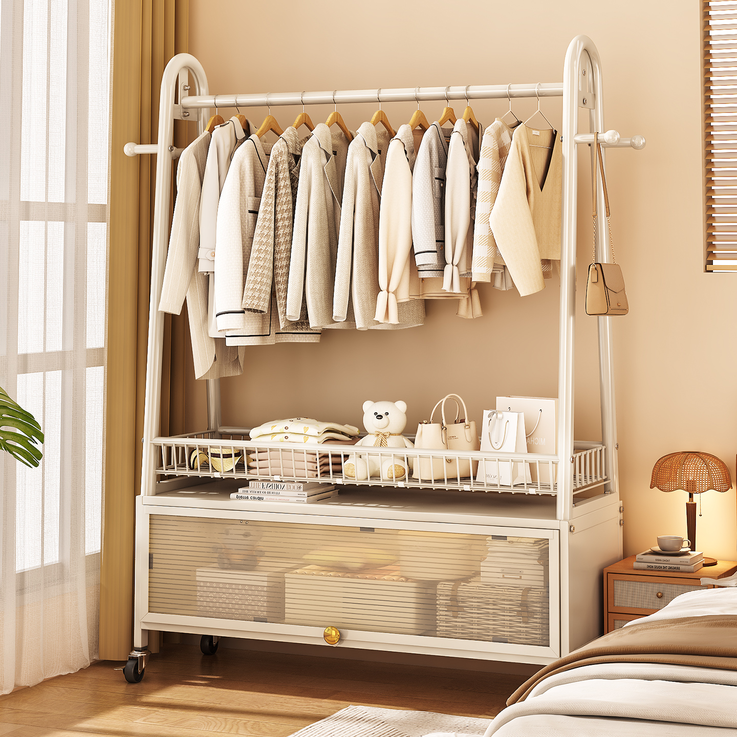 【防尘柜】多功能衣帽架