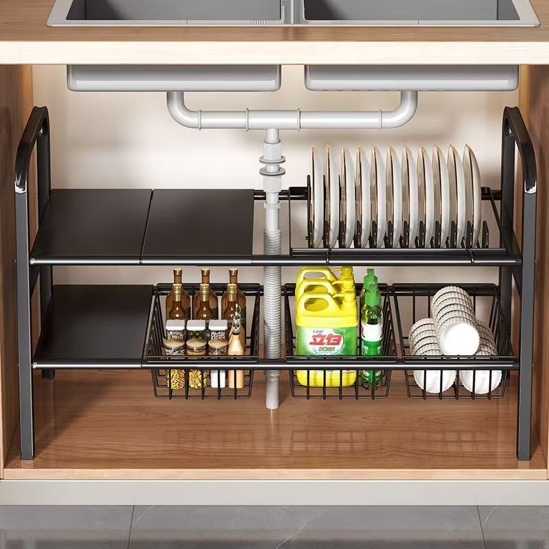 【清仓价】新款带碗碟篮下水槽架