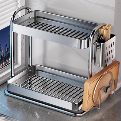 不锈钢调料品置物架家用台面灶台多功能收纳2025新款厨房调料架子