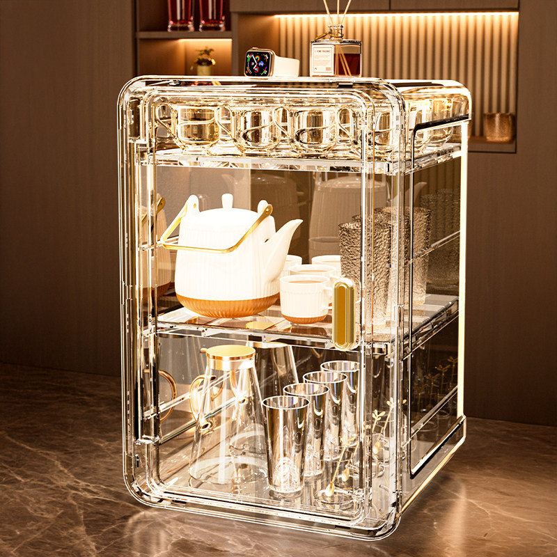 防尘杯子收纳置物架杯架水杯储物架茶具茶杯架咖啡杯马克杯收纳盒